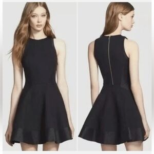 Ted Baker Jimena Black Metallice Fit n Flare Sleeveless Mini Dress